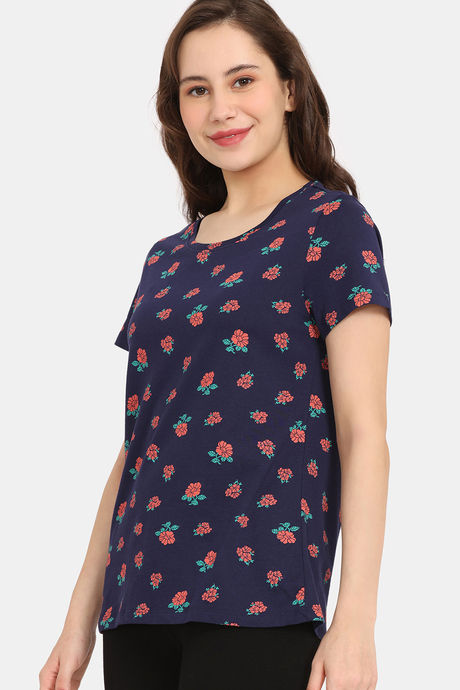 Rosaline Bloom Fest Knit Cotton Top (Pack of 2) - Blue Pink — image 8